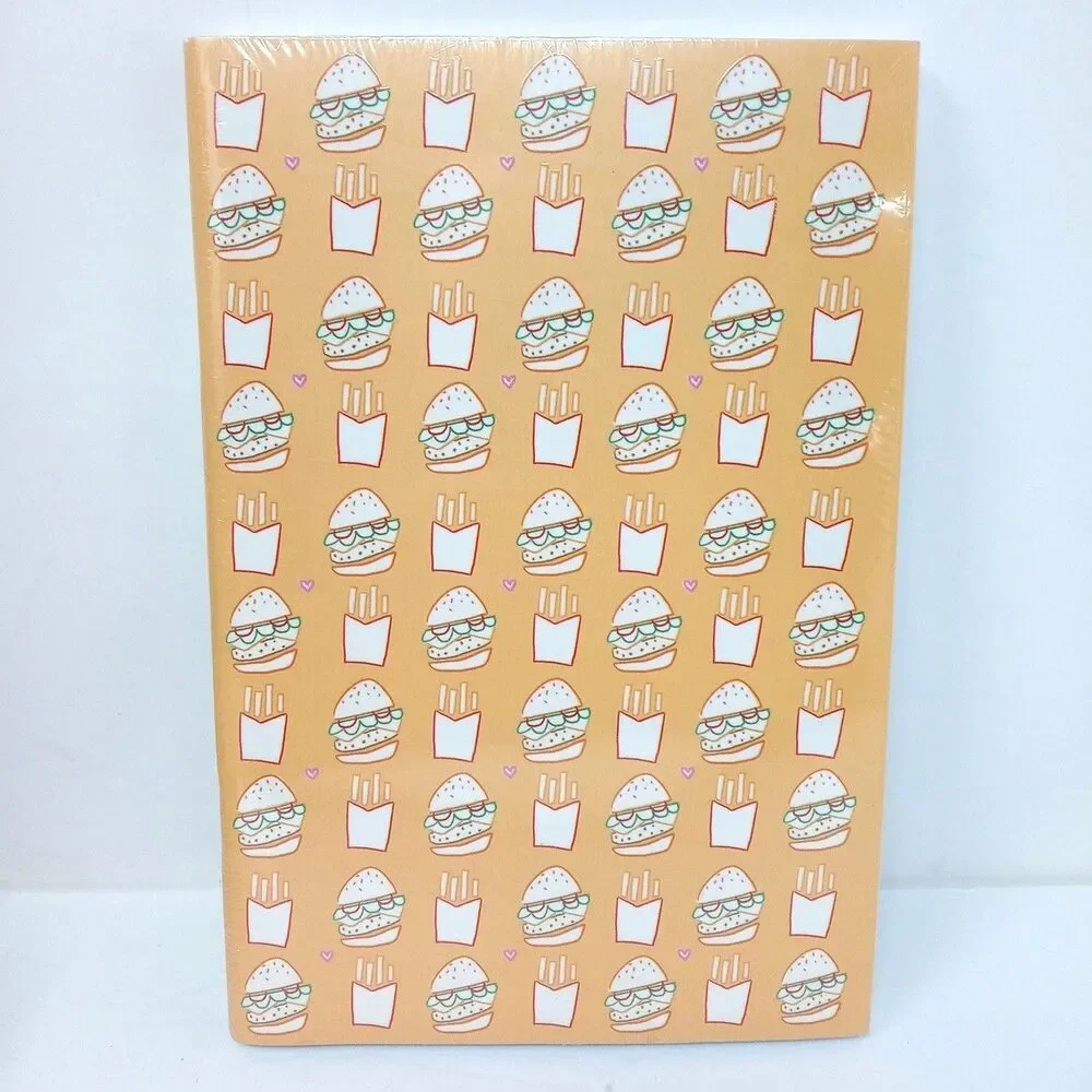 Pack of 3 Molly & Rex Staple Bound Journals Diary Ruled Hamburger Tacos Pizza